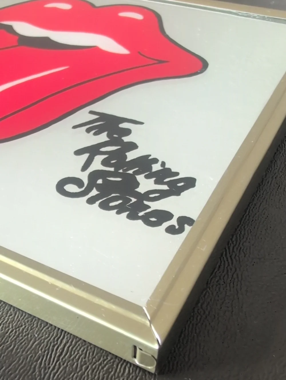 Vintage 1970s The Rolling Stones Carnival Prize Mirror - Classic Tongue Logo